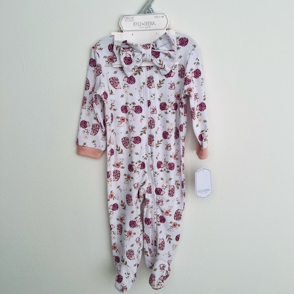 Kyle & Deena Hedgehogs Footie and Headband Set NWT - Picture 3 of 12